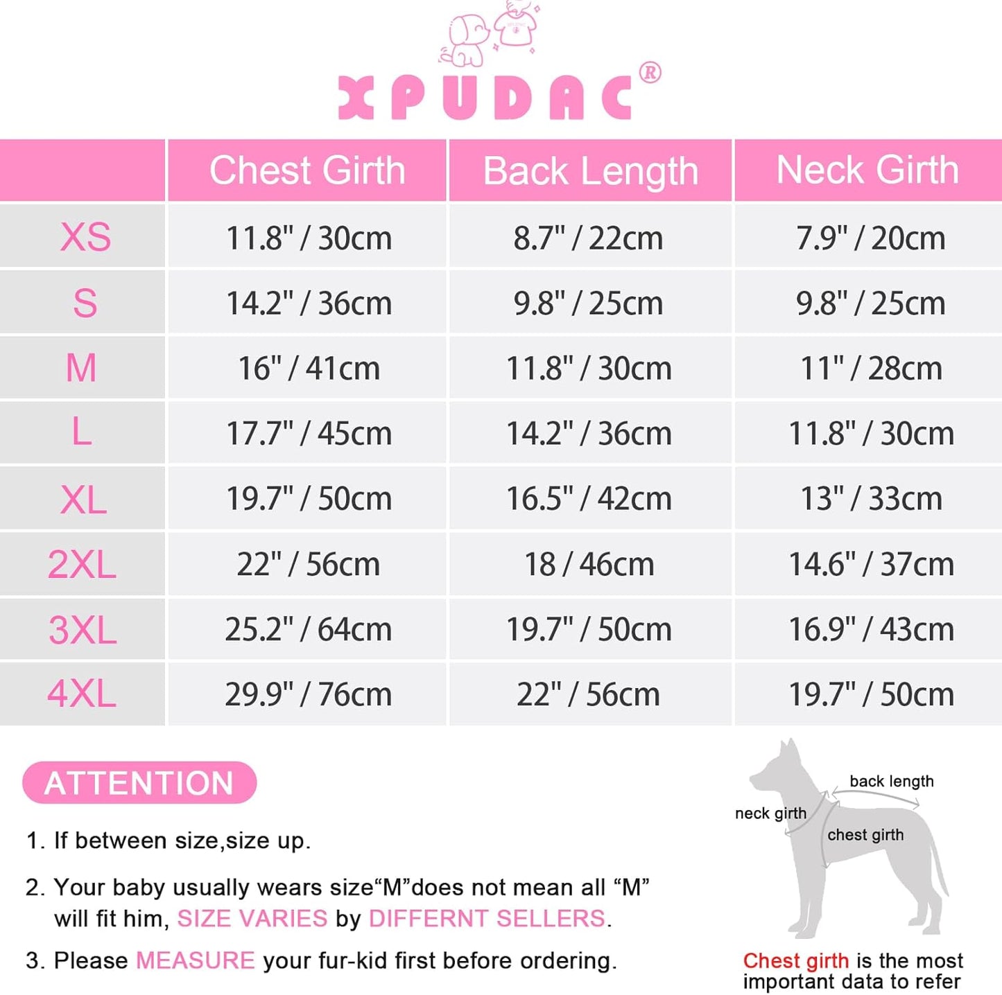 XPUDAC 4 Pack Dog Sweaters Turtleneck Dog Clothes for Small Medium Large Dogs Boy Girl Warm Puppy Vest Shirt Winter Pullover Pet Sweatshirt Outfits, Pink, XL