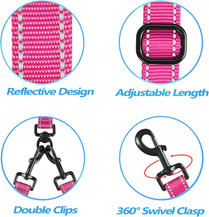 PetBonus No Tangle Double Dog Leash and Dog Seat Belt for Car
