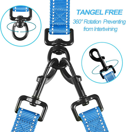 PetBonus No Tangle Double Dog Leash and Dog Seat Belt for Car