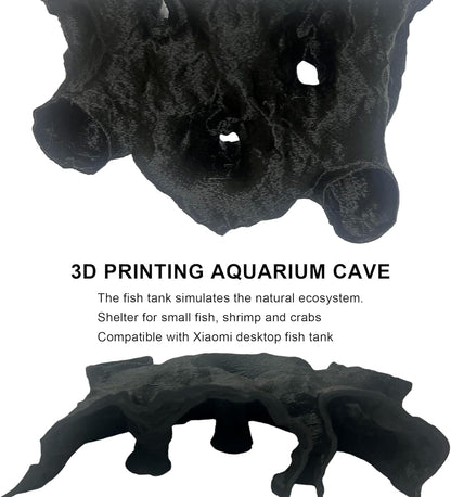 LIYAOLI Aquarium Ornaments Cave Tunnel with Viewing Ports | Fish Tank Decoration Hideout for Pleco, Shrimp & Corydoras | Substrate-Friendly Design & Sinking Base