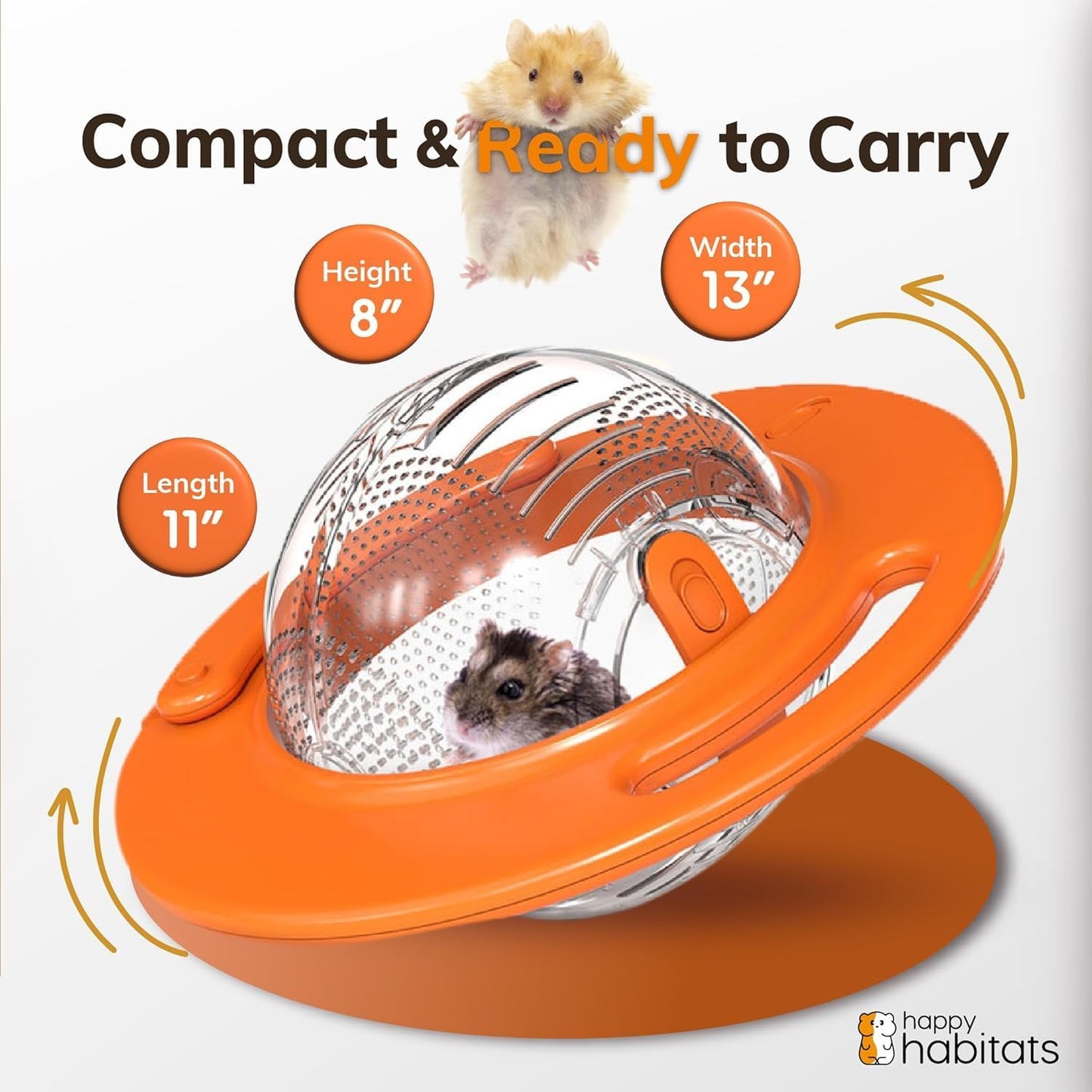 Roam Ring Accessory – Convert Your Hamster Ball into a Small Pet Carrier for Safe, Active Play – Small Animal Toys for Gerbils, Mice & More – Must-Have Pet Rat and Hamster Accessories