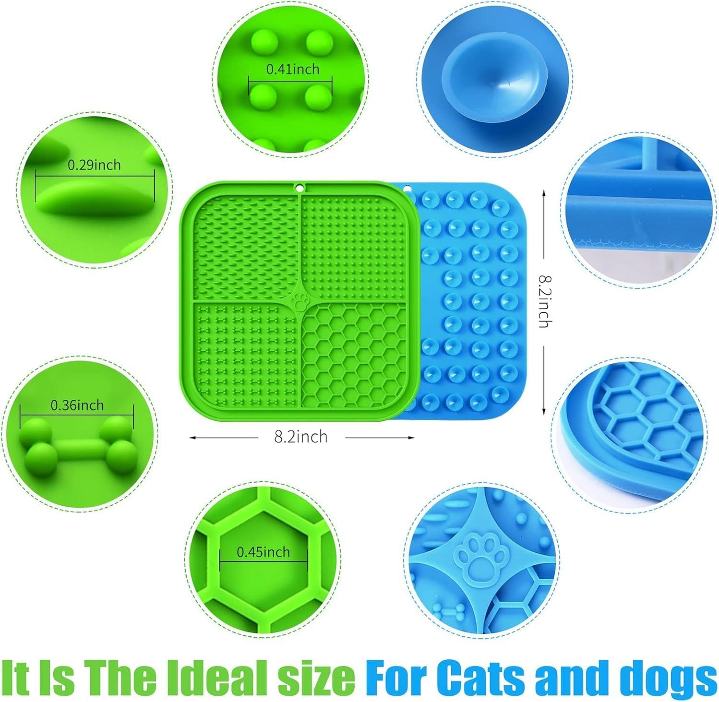 Lick Mat for Dogs, Premium Lick Pad with Suction Cups for Dog Anxiety Relief, Slow Feeder Dog Bowls, Bathing, Grooming and Training.