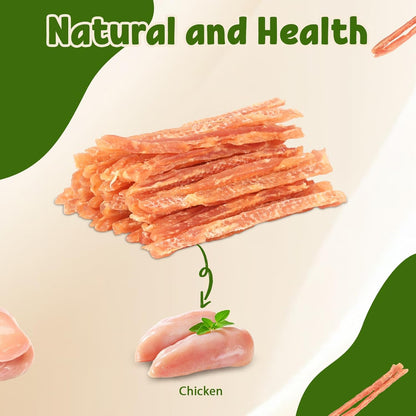 Chicken Jerky Strips for Dogs -Real Chicken, High Protein Dog Treats, Soft & Chewy Training Rewards for Puppies & Small Breeds, All-Natural Ingredients 454g/1lb