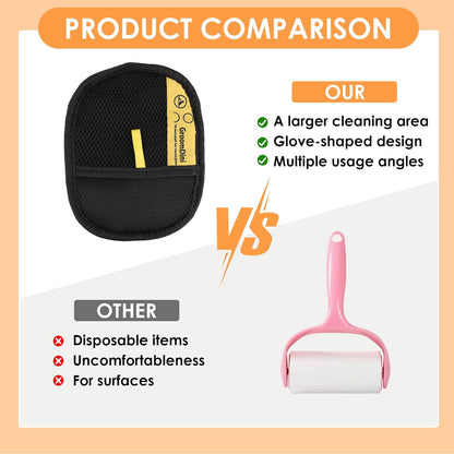 Tear Stain Comb for Small Dogs&Pet Hair Removal Glove set,Ultra-Fine Stainless Steel Dog Eye Booger Comb with Safe Rounded Teeth,Electrostatic Magic Brush Pet Hair Remover for Clothes Couch Carpet