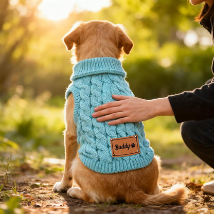 Custom Name Winter Sweater for Dog & Cat, Custom Puppy Clothes, Personalized Dog Sweaters Vest for Small Medium Large Dogs, Birthday Xmas Party Gifts for Dogs Cats