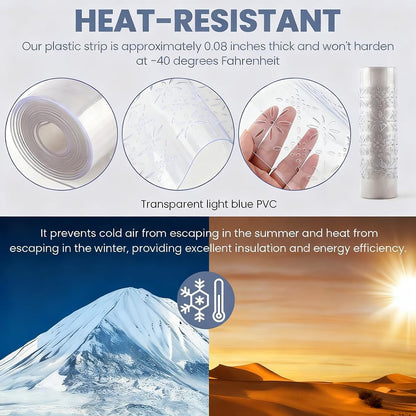 7.87 in x 5.9ft Dog Door Replacement Flaps, Plastic Vinyl Door Strips, Doghouse or Kennel Doors Flap, Transparent Dog House Doors Flap Strips for DIY Cat or Dogs