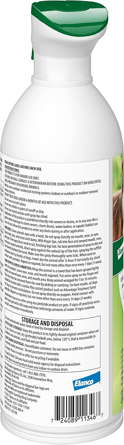 Advantage Dog Flea Treatment Spray | Kills Fleas & Ticks | Dog Flea Spray | 8 oz.