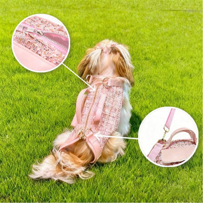 Dog Lift Harness Backpack for Small Dogs, Adjustable Straps Dog Sling Carrier for Hiking, Travel, Outdoor – Black Small