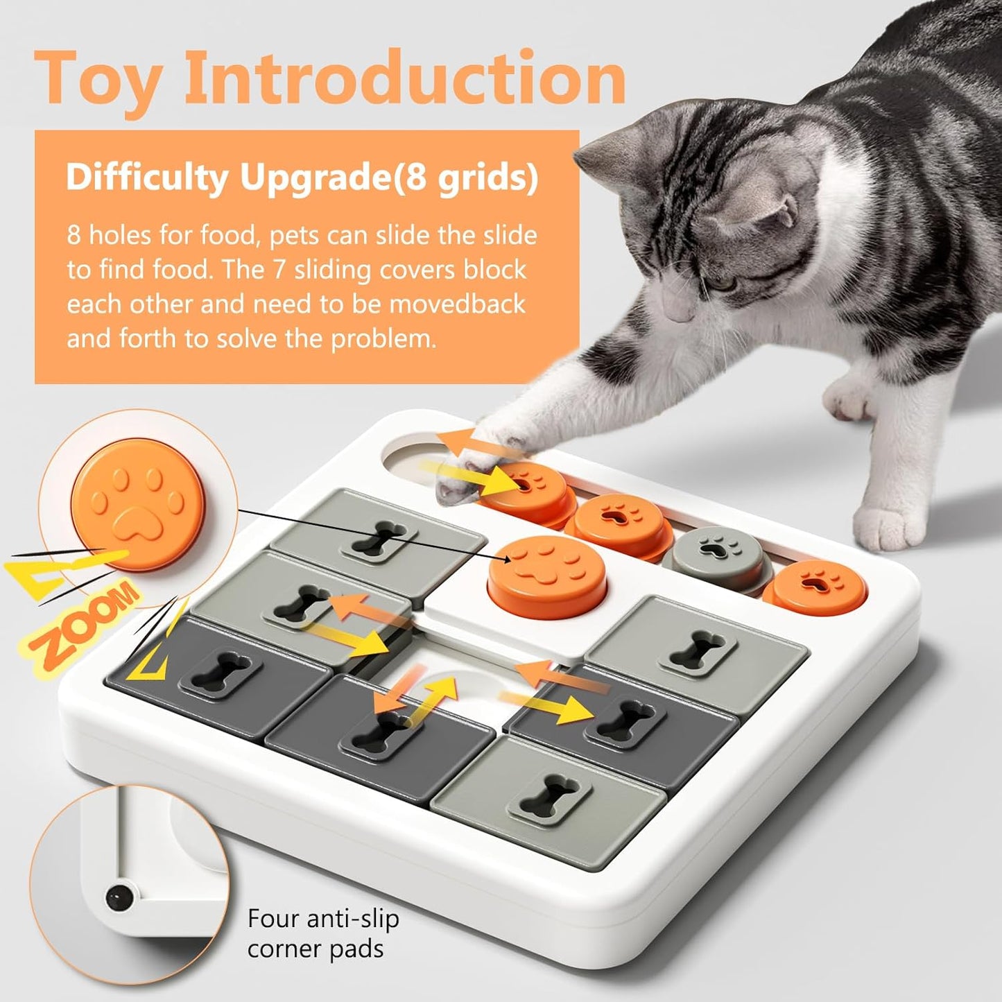 Durable Dog Puzzle Toy and Slow Feeder - Tough Dog Toys with Squeaky Sounds, Interactive Pet Toys for Small and Large Dogs to Keep Them Busy, Includes Food Dispensing Feature