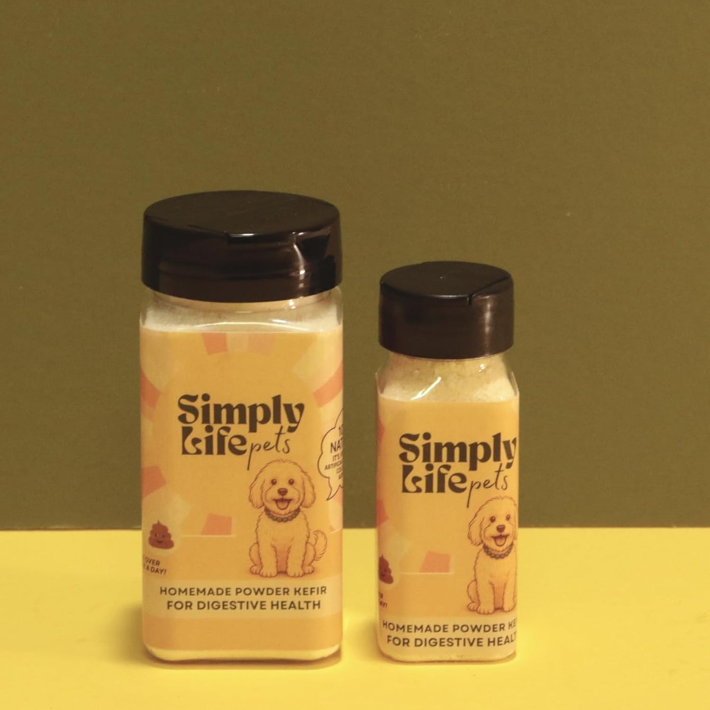 Simply Life Pets Kefir Powder Probiotic for Dogs & Cats, Freeze-Dried – Natural Digestive & Immune Support (1oz)