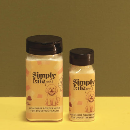 Simply Life Pets Kefir Powder Probiotic for Dogs & Cats, Freeze-Dried – Natural Digestive & Immune Support (1oz)