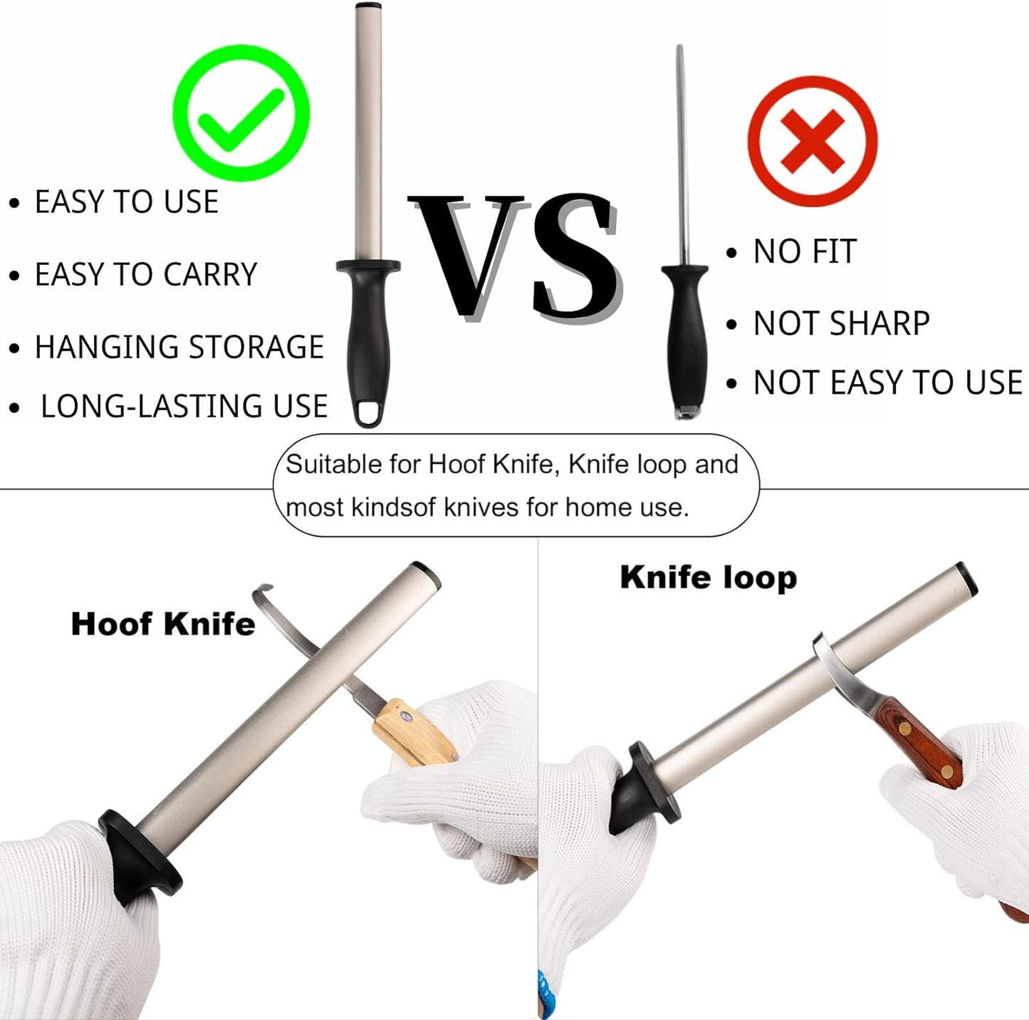 Farrier Tools Horse Hoof Trimmers - 64PCS Goat Hoof Trimmers Kit 8 Inch Hoof Rasp Nippers Pick Knife Cutter Buffer Hammer Brushes with Hoof Knife Sharpener for Pigs