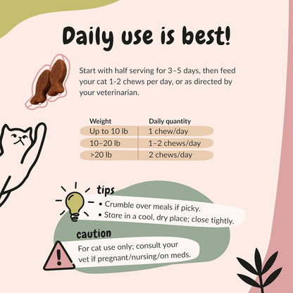 L-Lysine for Cats - 250mg per Chew, 150 Soft Chicken Flavor Chews to Replace Messy Powders and Pills, Turn Supplement Time Into Treats, Made in USA, Daily Immune Support, Picky Eaters