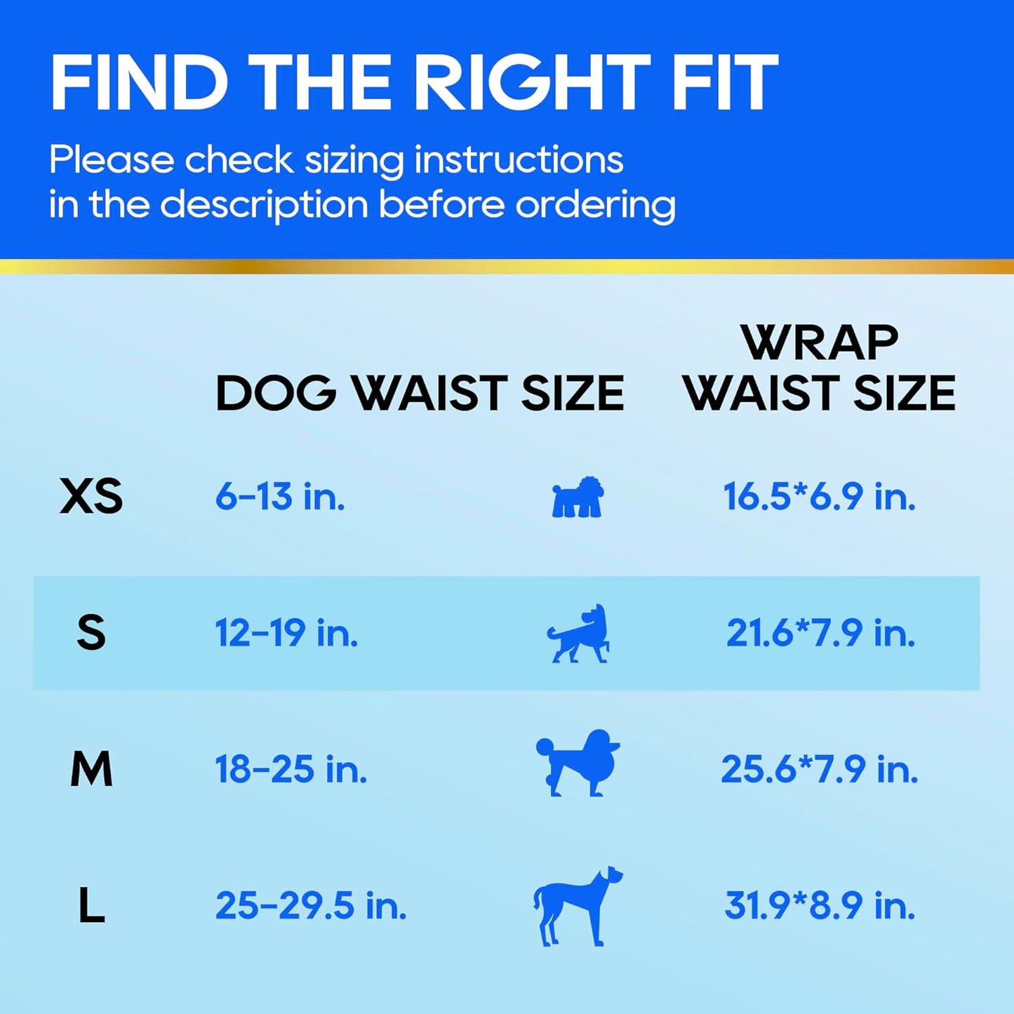 HONEY CARE All-Absorb A26 Male Dog Wrap, 50 Count, Small