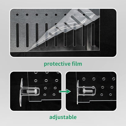 Aquarium Fish Tank Divider Acrylic Isolation Grid Board with Suction Cups Included Clear Fish Separator Transparent Plate Baffle Cover Blocking Fish Partition Net 30x40cm/11.81x15.74in