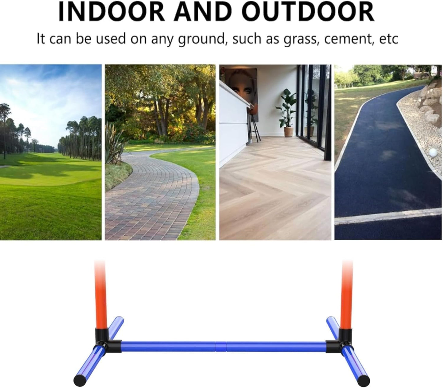 6Set Dog Agility Jumps Hurdle Course Training Equipment for Dogs, Indoor Outdoor Backyard Exercise Equipment