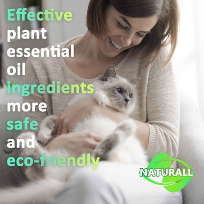 Flea and Tick Collar for Cats, 8 Months of Cat Flea Collar Protection Made with Premium Plant Based Essential Oil Natural Treatment Prevention Free Comb and Prevention Treatment Drop