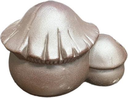 Dark Ceramic Aquarium Ornament Decor Fish Hide for Fresh or Saltwater Aquariums - Mushroom House - (4.75" x 3.25" x 3.5")