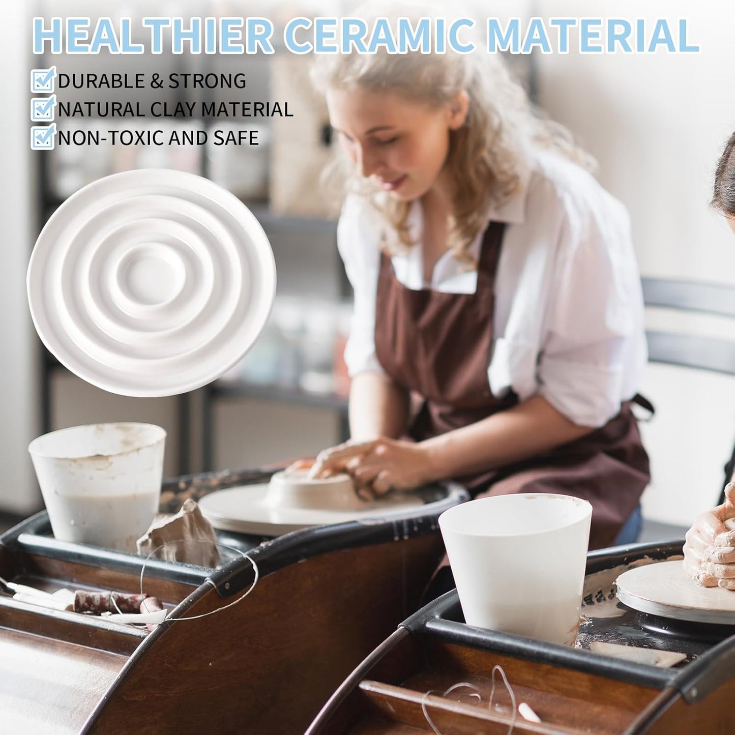 Ceramic Cat Slow Feeder,Shallow and Wide Opening Dish for Whisker Friendly,Anti Knocked Over Heavy Plate Bowls for Puppy Kitten Dry and Wet Food