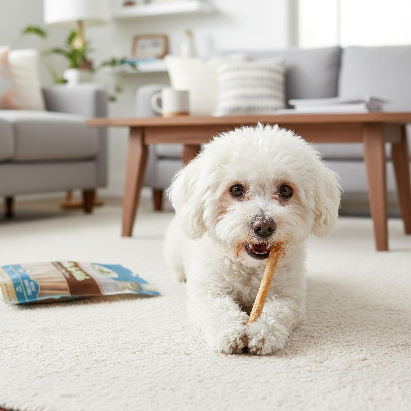 Fieldcrest Farms Nothin' to Hide Twist Stix, Beef Flavor, Easily Digestible, Supports Skin, Coat, Joints & Muscles, for Moderate Chewers Under 15lbs, 50 Pieces