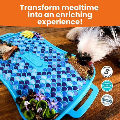 Marley Reversible Lick Mat. Reversible Dog Lick Mat. Lick Mat for Dogs. Premium Food-Grade Silicone Slow Feeder Dog Feeding Mat Non-Slip Design Dog Treat Mat