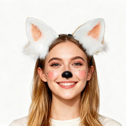 Dog Ear and Tail Set for Shepherd Shiba Inu, Animal Cosplay Costume Accessories, Furry Animal Cosplay Costume Dog Anime Set, Adult Halloween Party Headdress