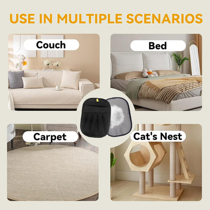 Christmas Stocking Stuffer Pet Hair Removal Glove,Pet Hair Remover for Cat & Dog,New Upgraded Electrostatic Gloves Pet Hair,Reusable Electro Static Pet Hair Remover Electrostatic Gloves