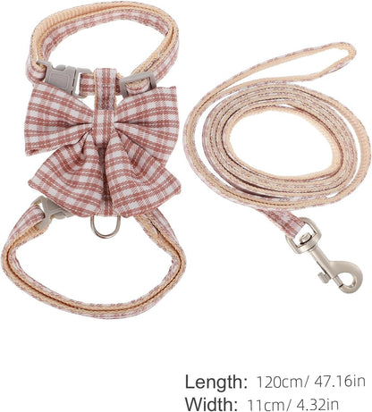 ERINGOGO Adjustable Cat Harness and Leash Set, Anti-Escape Pet Traction Strap with H-Style Vest, Small Size 1.0M Pink for 3-7 Lb Cats Outdoor Walking