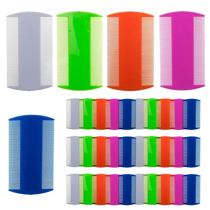 50 PCS Flea Lice Combs Grooming Fine Tooth Hair Combs for Dogs Cats, 5 Colors