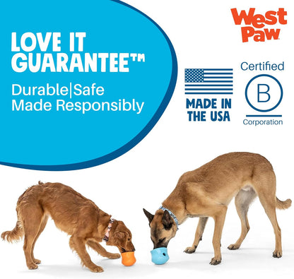 WEST PAW Zogoflex Toppl Interactive Treat Dispensing Dog Puzzle Play Toy, 100% Guaranteed Tough, It Floats!, Made in USA, Large, Granny Smith