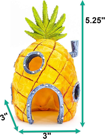 Penn-Plax (SBR10EO Spongebob Squarepants Officially Licensed Aquarium Ornament – Spongebob’s Pineapple House – Medium