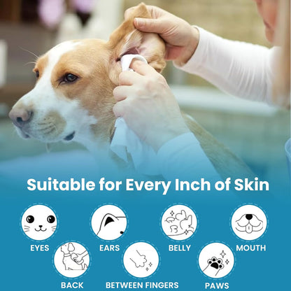 Replenish Antiseptic Wipes for Dogs and Cats - Dog Medicated Wipes with Chlorhexidine and Ketoconazole - Pet Grooming Wipes - Dog Allergy Wipes for Itch Relief, Hot Spots & Skin Irritation - 50 Count