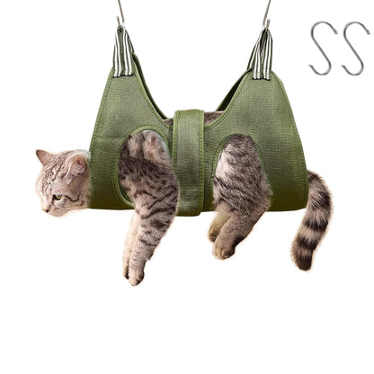 Cat and Dog Grooming Hammock with Safety Belt for Nail Clipping、Grooming,Cat Bathing Bag for cat Nail Trimming,Pet Claw Care Bag, Dog Grooming Harness（S,Be Sure to Check The Size Chart）…