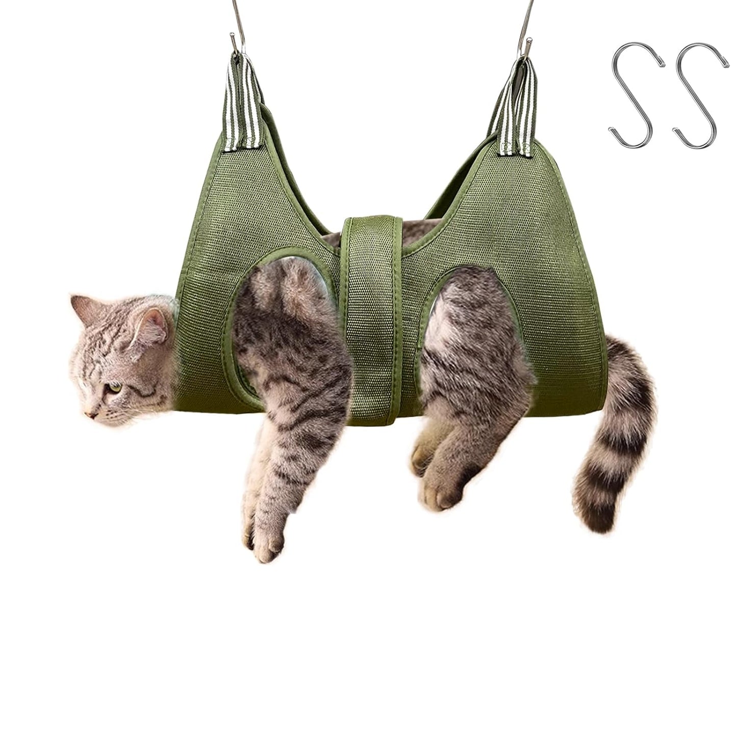 Cat and Dog Grooming Hammock with Safety Belt for Nail Clipping、Grooming,Cat Bathing Bag for cat Nail Trimming,Pet Claw Care Bag, Dog Grooming Harness（S,Be Sure to Check The Size Chart）…