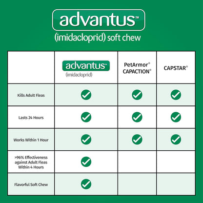 Advantus Dog Fast Acting Oral Flea Treatment Soft Chews Dogs 4 - 22 lbs. | 7 ct.