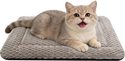 Dog Bed Mat – Soft & Comfortable Dog Kennel Pad for Crate – Durable Crate Bed & Mat for Dogs & Cats (Light Gray, XS(18"*14"*1.5"))