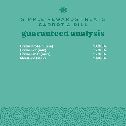 Oxbow Simple Rewards Baked Carrot & Dill Treats, Rabbit & Guinea Pig Treats Made with Timothy Hay, Healthy Guinea Pig, Hamster & Bunny Snack, Timothy for Rabbit, Made in USA, 3 oz Bag