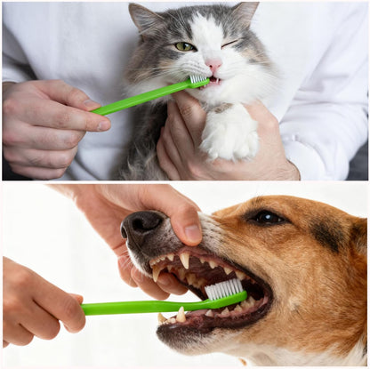 Newday Dog Toothbrush Set of 8 - Dual Headed, Dental Hygiene Convenient Soft Toothbrush to Clean pet Teeth, Dog Tooth Brushes for Small to Large Dogs, Cats, and Most Pets, Teeth Brush in Bulk