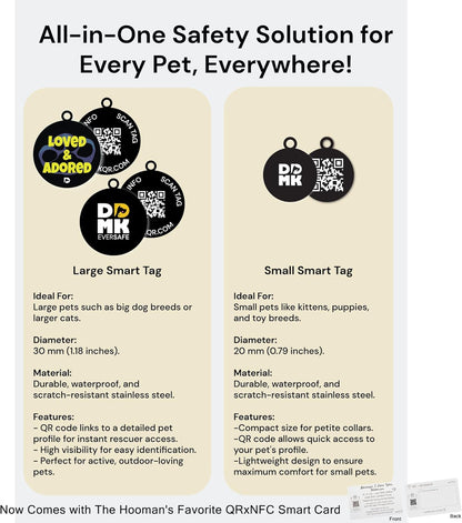 DDMK Smart Pet ID Tag with QR Code – Digital Pet Profile-38-LOVED & ADORED-38