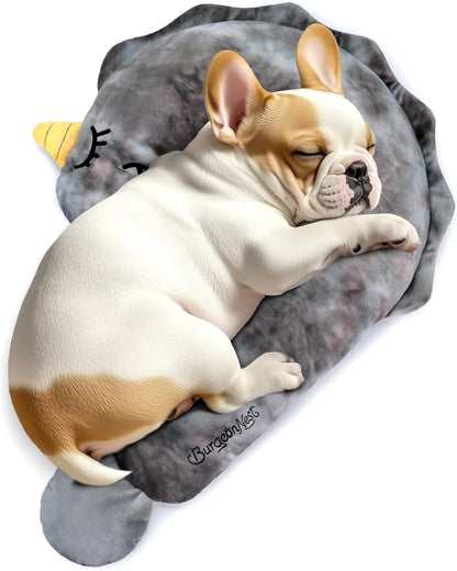 BurgeonNest Small Dog Calming Pillow for Dogs and Cats, Fluffy Soft Colorful Sleep Bolster Cozy Pet Bed Pillow, Great Present for Senior Pup Puppy Kitten, Washable, M