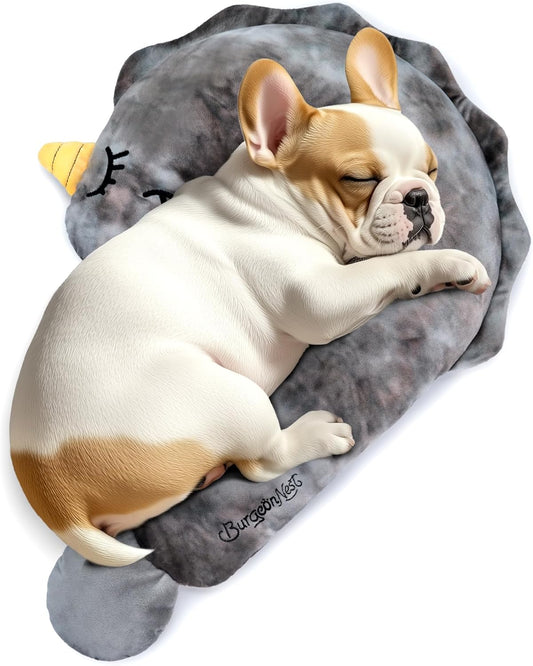 BurgeonNest Small Dog Calming Pillow for Dogs and Cats, Fluffy Soft Colorful Sleep Bolster Cozy Pet Bed Pillow, Great Present for Senior Pup Puppy Kitten, Washable, M