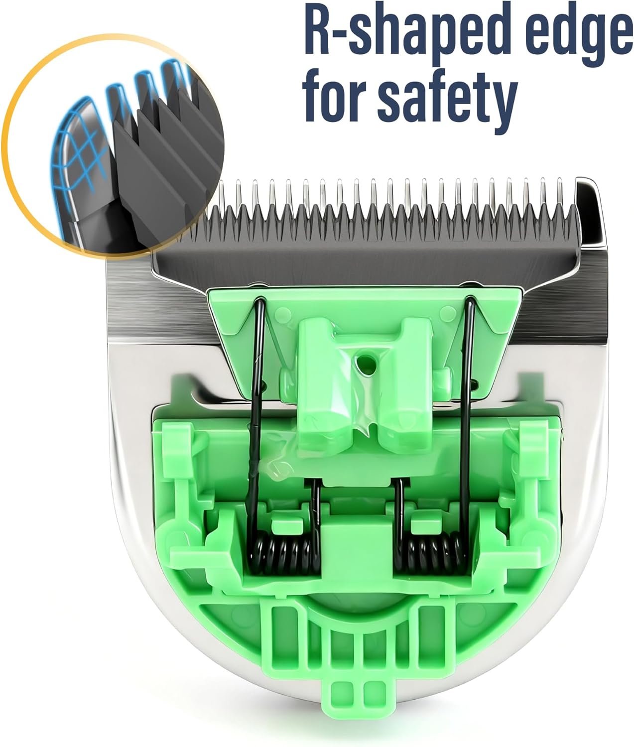 FENICE PEAK 10FC Low Noise Pet Dog Grooming Clippers Replacement Blade, 440C Stainless Steel Fixed & Plated Ceramic Moving Detachable Blade, 1.9mm 1/13'' (1 Count)