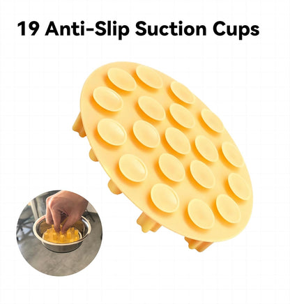 Slow Feeder Insert for Cat Dog Bowls, Anti-Choking Silicone with Strong Suction Cups, Fits Most Cat Bowls, Ideal for Puppy Small Medium Breeds (Blue)