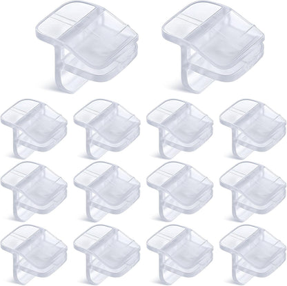 Chunful 12 Pcs Aquarium Lid Clips Rimless Fish Tank Top Cover Rim Lid Support Holder Clip Clear PC Aquarium Hoods Clamps for 1/8" to 3/16" Glass