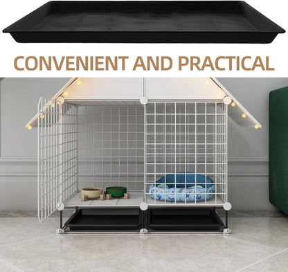 Thick Plastic Pet Cage Tray Replacement Bottom Litter Potty Pan for Small Dog Crate Bunny Parrot Parakeet