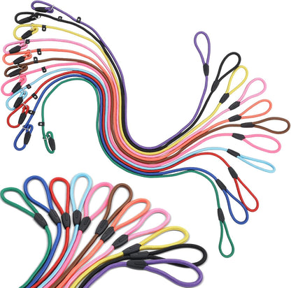 11-Piece Adjustable Dog Slip Leads 11 Colors, Nylon Easy On/Off, No Collar Needed, Super-Strong, Standalone Use. No-Pull Dog Slip Leads (for Small Dogs) High Value for Walking/Training