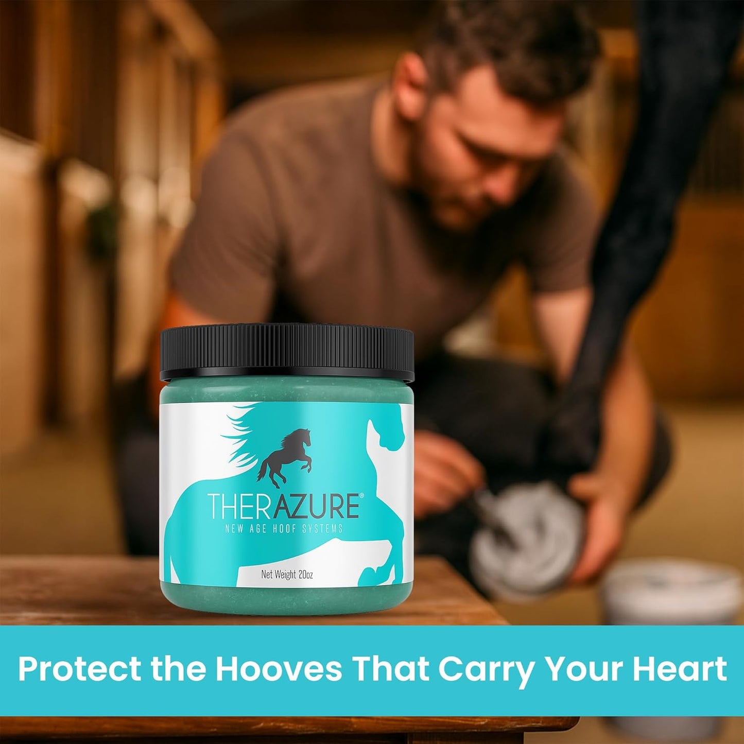 Horse Hoof Thrush Treatment Clay and White Line Equine Care: Effective on Horses, Cows, Goats, Sheep, Pigs and All Hooved Animals- 20 oz Jar New Heat Resistant Formula*