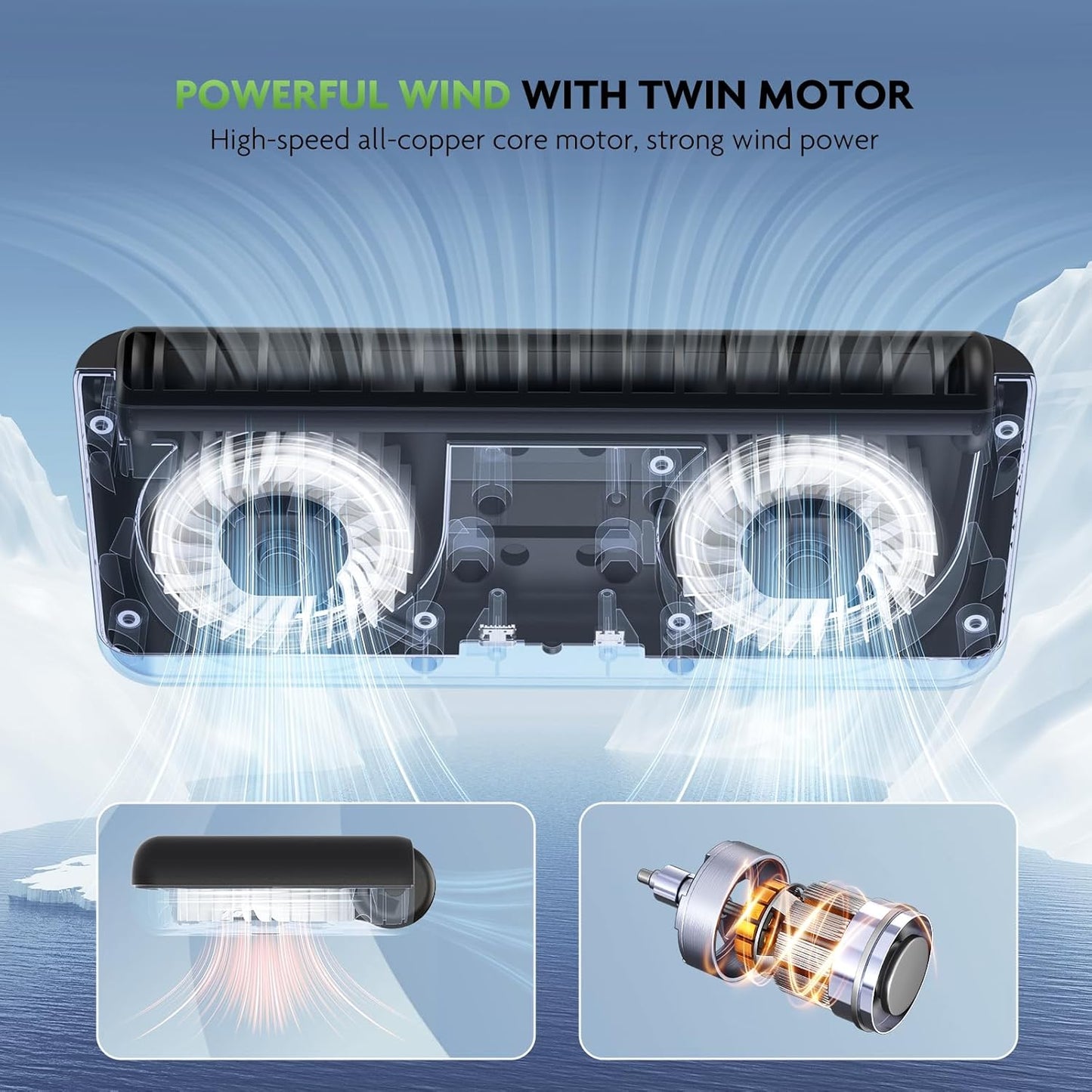 PAIZOO Aquarium Chiller Fan, Fish Tank Cooling Fans Aquarium Cooler with 3 Speed Modes, Water Chiller for Axolotl Tank Accessories Freshwater Saltwater Tanks, 6.4W