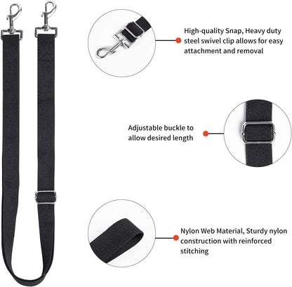 Premium Horse Blanket Sheet Leg Straps, 2 Pcs Adjustable 27.55" to 55" Length, Replacement Stretchy Belly Strap with Double Swivel Snaps