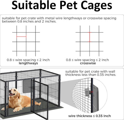 Pet Lick Mat, Lick Mat for Dogs Slow Feeder, Dog Crate Lick Pads, Dog Crate Accessories, Boredom Relief Licking Pad, Fit for Peanut Butter, Treats Yogurt, Bolognese (Grey)